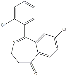 8-Chloro-1-(2-chlorophenyl)-3,4-dihydro-benzo[c]azepin-5-one 구조식 이미지