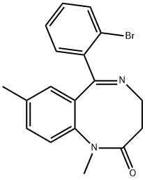 6-(3-Bromophenyl)-1,2,3,4-tetrahydro-1,8-dimethyl-1,5-benzodiazocin-2- one 구조식 이미지