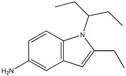 1H-Indol-5-amine,2-ethyl-1-(1-ethylpropyl)-(9CI) 구조식 이미지