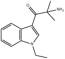 1-Propanone,2-amino-1-(1-ethyl-1H-indol-3-yl)-2-methyl-(9CI) 구조식 이미지