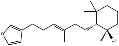 (1S)-2β-[(E)-6-(3-Furyl)-3-methyl-3-hexenyl]-1,3,3-trimethylcyclohexanol 구조식 이미지