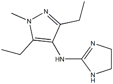 1H-Pyrazol-4-amine,N-(4,5-dihydro-1H-imidazol-2-yl)-3,5-diethyl-1-methyl-(9CI) 구조식 이미지