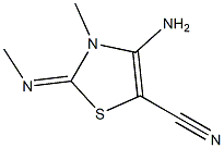 5-Thiazolecarbonitrile,4-amino-2,3-dihydro-3-methyl-2-(methylimino)-(9CI) 구조식 이미지