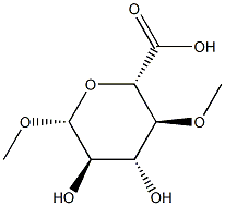 ba-D-Glucopyranosiduronic acid, methyl 4-O-methyl- (9CI) Structure