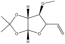 beta-L-threo-Hex-5-enofuranose, 5,6-dideoxy-3-O-methyl-1,2-O-(1-methylethylidene)-, (4Xi)- (9CI) 구조식 이미지