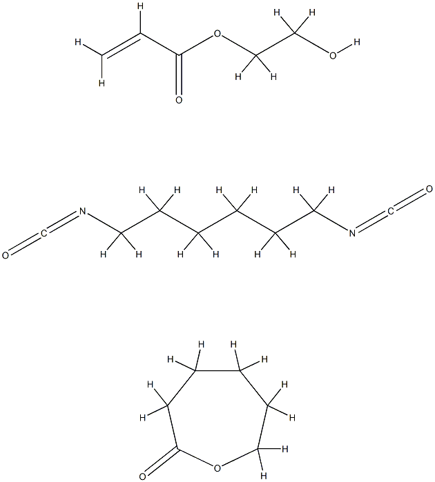 2-프로펜산,2-하이드록시에틸에스테르,1,6-디이소시아나토헥산및2-옥세파논중합체 구조식 이미지