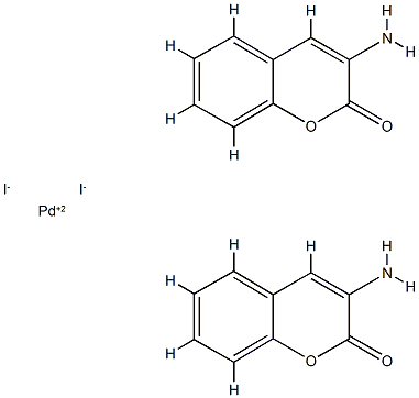 팔라듐(II),BIS(2-OXO-2H-1-벤조피란-3-일람민)다이오도-,(Z) 구조식 이미지