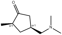 Cyclopentanone, 4-[(dimethylamino)methyl]-2-methyl-, (2R,4S)-rel- (9CI) Structure