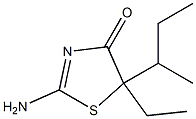 4-Thiazolidone,5-sec-butyl-5-ethyl-2-imino-(4CI) 구조식 이미지