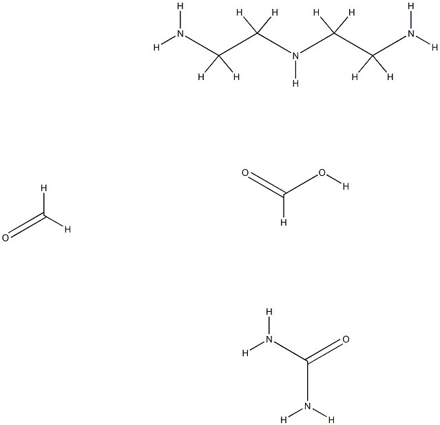 Formic acid, compd. with N-(2-aminoethyl)-1,2-ethanediamine polymer with formaldehyde and urea Structure