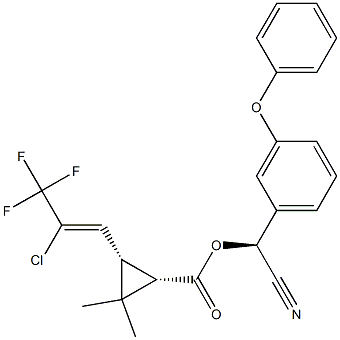 [1S-[1α(R*),3α(Z)]]-3-(2-Chloro-3,3,3-trifluoro-1-propenyl)-2,2-diMethylcyclopropanecarboxylicAcidCyano(3-phenoxyphenyl)MethylEster(시할로트린이소머) 구조식 이미지