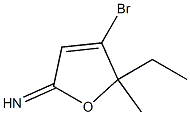 2(5H)-Furanimine,4-bromo-5-ethyl-5-methyl-(9CI) 구조식 이미지