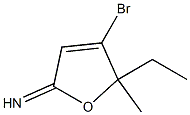 2(5H)-Furanimine,4-bromo-5-ethyl-5-methyl-(9CI) Structure