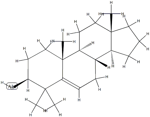 4,4-디메틸안드로스트-5-엔-3β-올 구조식 이미지