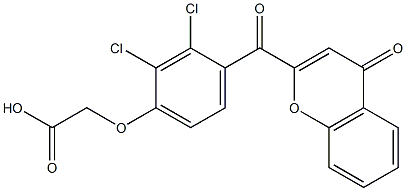 2-(2',3'-dichloro-4'-carboxymethyleneoxybenzoyl)chromone Structure