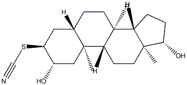 3α-티오시아나토-5α-안드로스탄-2β,17β-디올 구조식 이미지
