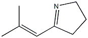 2H-Pyrrole,3,4-dihydro-5-(2-methyl-1-propenyl)-(9CI) 구조식 이미지