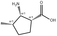 Cyclopentanecarboxylic acid, 2-amino-3-methyl-, (1R,2S,3S)-rel- (9CI) Structure