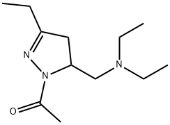 1H-Pyrazole-5-methanamine,1-acetyl-N,N,3-triethyl-4,5-dihydro-(9CI) 구조식 이미지