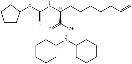 dicyclohexylaMine (S)-2-(((cyclopentyloxy)carbonyl)aMino)non-8-enoate Structure