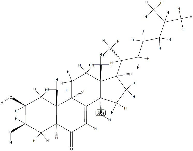 2β,3β,14-Trihydroxy-5α-cholest-7-en-6-one 구조식 이미지