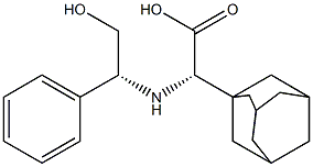 Tricyclo[3.3.1.13,7]decane-1-acetic acid, α-[[(1R)-2-hydroxy-1-phenylethyl]amino]-, (αS)- Structure