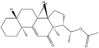 (20R)-20-Acetyloxy-5α-pregn-9(11)-en-12-one 구조식 이미지