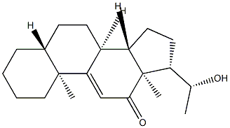 (20R)-20-Hydroxy-5α-pregn-9(11)-en-12-one 구조식 이미지