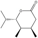 2H-Pyran-2-one,tetrahydro-4,5-dimethyl-6-(1-methylethyl)-,(4R,5R,6S)-rel-(9CI) Structure