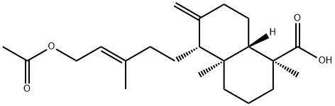 (1S,8aβ)-Decahydro-5α-[(E)-5-acetoxy-3-methyl-3-pentenyl]-1,4aα-dimethyl-6-methylene-1-naphthalenecarboxylic acid 구조식 이미지