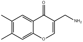 4H-1-Benzopyran-4-one,3-(aminomethyl)-6,7-dimethyl-(9CI) 구조식 이미지