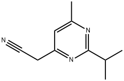 4-Pyrimidineacetonitrile,6-methyl-2-(1-methylethyl)-(9CI) Structure