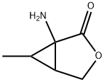 3-Oxabicyclo[3.1.0]hexan-2-one,1-amino-6-methyl-(9CI) 구조식 이미지