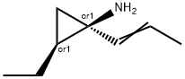 Cyclopropanamine, 2-ethyl-1-(1-propenyl)-, (1R,2S)-rel- (9CI) Structure