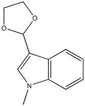 1H-Indole,3-(1,3-dioxolan-2-yl)-1-methyl-(9CI) 구조식 이미지