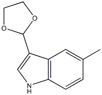 1H-Indole,3-(1,3-dioxolan-2-yl)-5-methyl-(9CI) 구조식 이미지