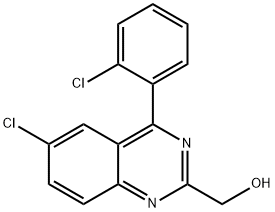 LORAZEPAM RELATED COMPOUND E (25 MG) (6-CHLORO-4-(O-CHLOROPHENYL)-2-QUINAZOLINE METHA-NOL) Structure