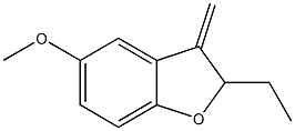 Benzofuran,2-ethyl-2,3-dihydro-5-methoxy-3-methylene-(9CI) Structure