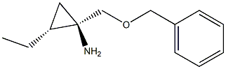 Cyclopropanamine, 2-ethyl-1-[(phenylmethoxy)methyl]-, (1R,2R)-rel- (9CI) Structure