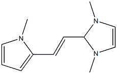 1H-Imidazole,2,3-dihydro-1,3-dimethyl-2-[(1E)-2-(1-methyl-1H-pyrrol-2-yl)ethenyl]-(9CI) 구조식 이미지
