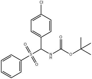 N-Boc-α-(phenylsulfonyl)-4-chlorobenzylamine Structure