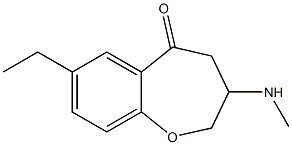 1-Benzoxepin-5(2H)-one,7-ethyl-3,4-dihydro-3-(methylamino)-(9CI) 구조식 이미지