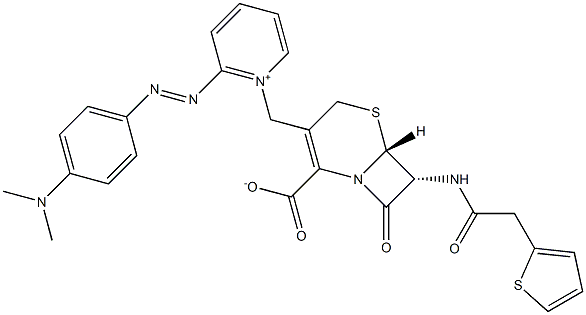 pyridine-2-azo-4-dimethylaniline cephalosporin Structure