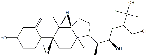 (22R,24ξ)-Ergost-5-ene-3β,22,25,28-tetrol Structure