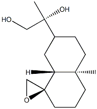 (R)-2-[(1R,8aR)-Octahydro-4aβ-methylspiro[naphthalene-1(8aH),2'-oxirane]-7β-yl]-1,2-propanediol Structure