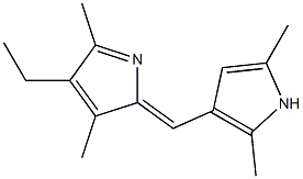 1H-Pyrrole,2-[(Z)-(2,5-dimethyl-3H-pyrrol-3-ylidene)methyl]-4-ethyl-3,5-dimethyl-(9CI) 구조식 이미지