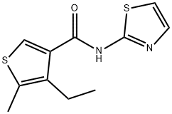 3-Thiophenecarboxamide,4-ethyl-5-methyl-N-2-thiazolyl-(9CI) 구조식 이미지