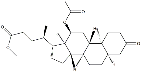 12α-Acetyloxy-3-oxo-5β-cholan-24-oic acid methyl ester Structure