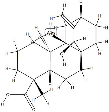 (4R,5β,8α,9β,10α,12α)-9,15β-Dihydroxyatis-16-en-18-oic acid Structure