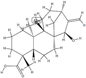 (4R,15R)-9,15-Dihydroxykaur-16-en-18-oic acid Structure